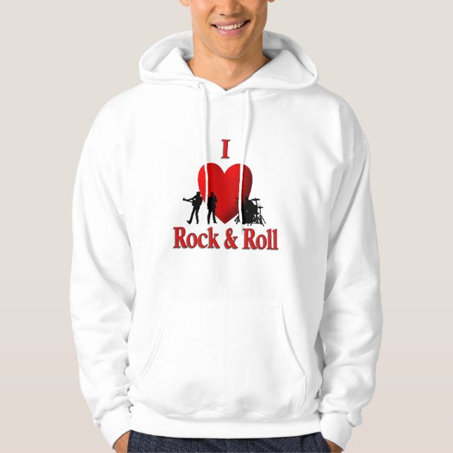 I Heart Rock & Roll Hoodie (Front)