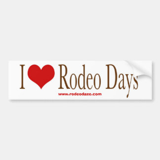 I Heart Rodeo Days Bumper Sticker