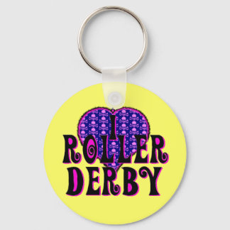 I heart roller derby keychain