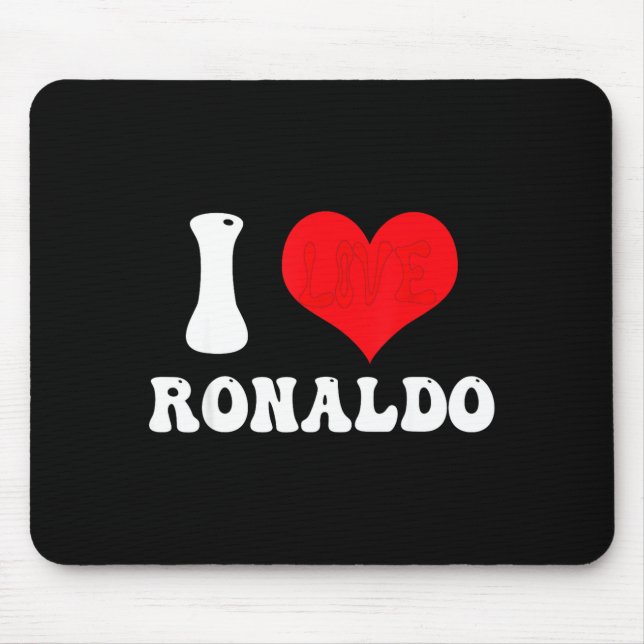 I Heart Ronaldos First Name Groovy D Valentines  Mouse Pad (Front)