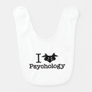 I Heart (Rorschach Inkblot) Psychology Baby Bib