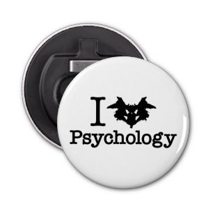 I Heart (Rorschach Inkblot) Psychology Bottle Opener