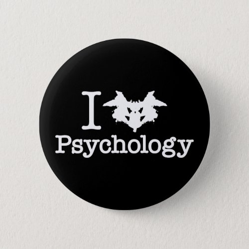 I Heart Rorschach Inkblot Psychology Button