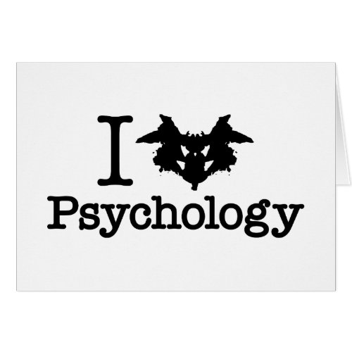 I Heart Rorschach Inkblot Psychology Card