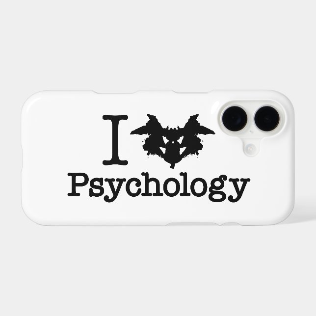 I Heart (Rorschach Inkblot) Psychology Case-Mate iPhone Case (Back (Horizontal))