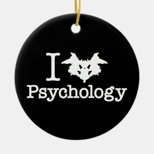 I Heart Rorschach Inkblot Psychology Ceramic Ornament