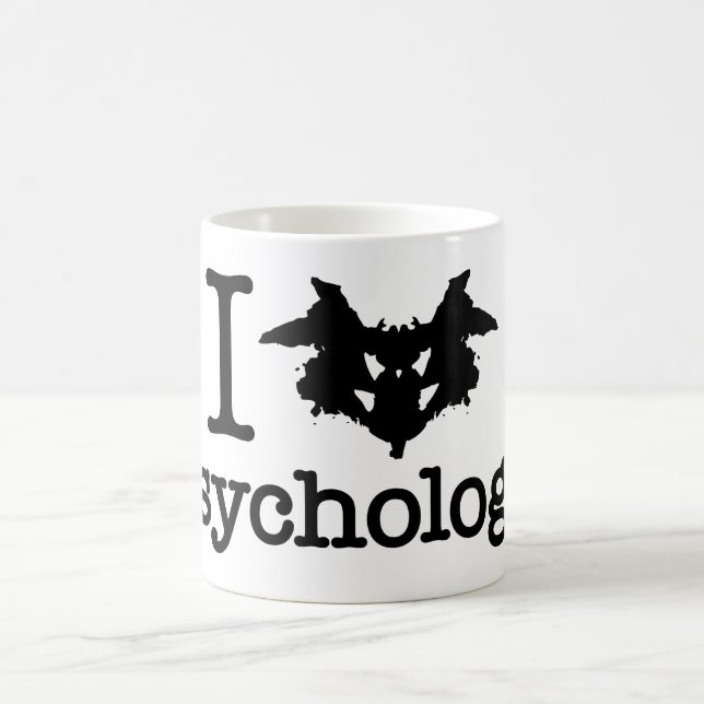 I Heart (Rorschach Inkblot) Psychology Coffee Mug (Center)