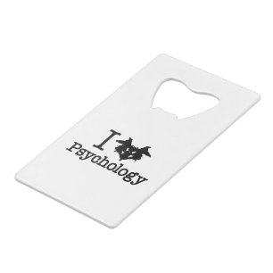I Heart (Rorschach Inkblot) Psychology Credit Card Bottle Opener