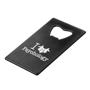 I Heart (Rorschach Inkblot) Psychology Credit Card Bottle Opener
