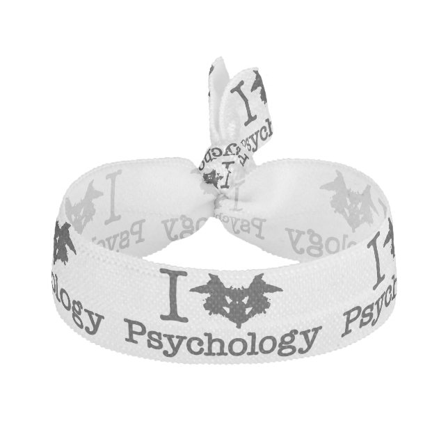 I Heart (Rorschach Inkblot) Psychology Hair Tie (Front)