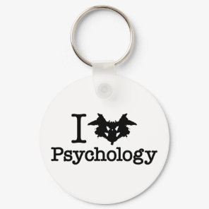 I Heart (Rorschach Inkblot) Psychology Keychain