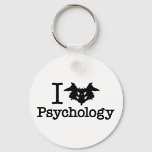I Heart (Rorschach Inkblot) Psychology Keychain