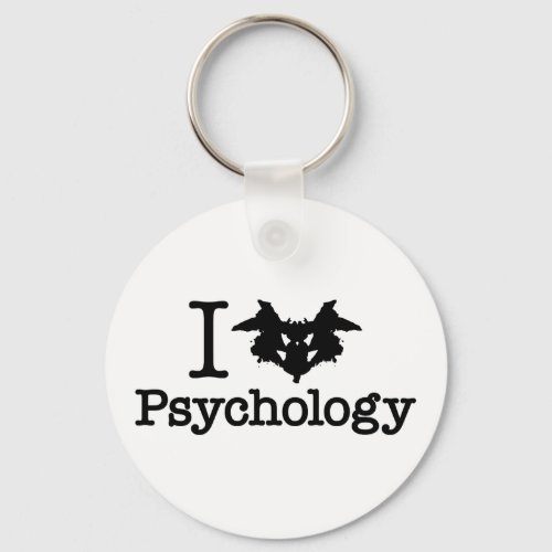 I Heart Rorschach Inkblot Psychology Keychain