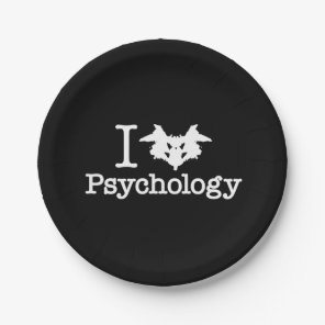 I Heart (Rorschach Inkblot) Psychology Paper Plates