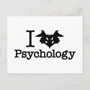 I Heart (Rorschach Inkblot) Psychology Postcard