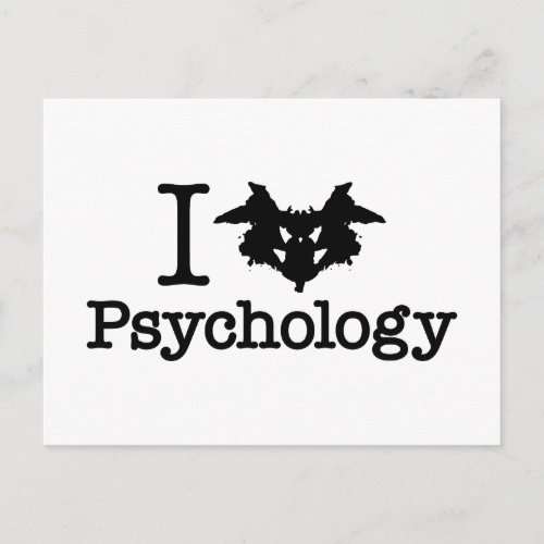I Heart Rorschach Inkblot Psychology Postcard