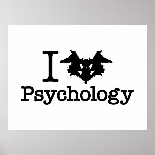I Heart Rorschach Inkblot Psychology Poster