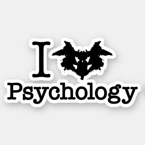 I Heart Rorschach Inkblot Psychology Sticker