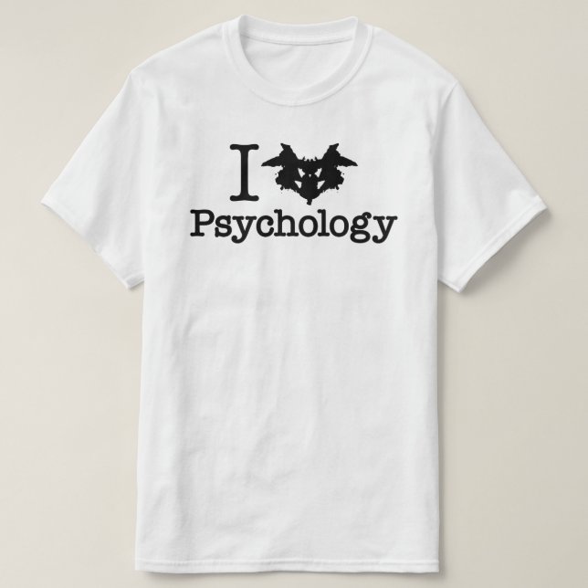 I Heart (Rorschach Inkblot) Psychology T-Shirt (Design Front)