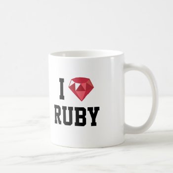 I Heart Ruby Geek Mug by PencilPlus at Zazzle