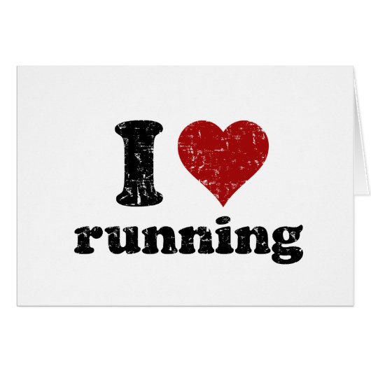 I heart running cards (Front Horizontal)