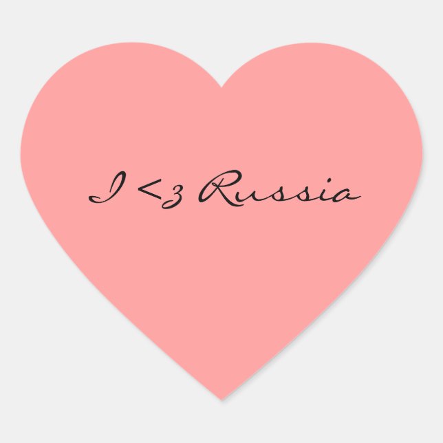 I Heart Russia Sticker (Front)