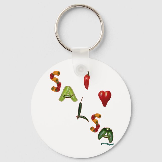I Heart Salsa Keychain (Front)