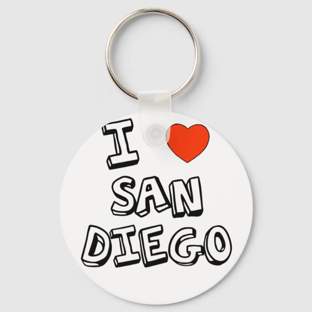 I Heart San Diego Keychain (Front)
