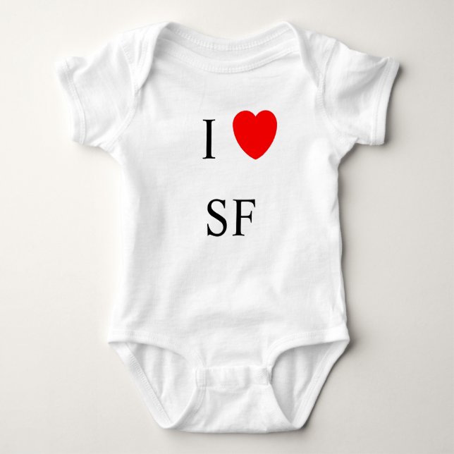 I heart San Francisco Baby Bodysuit (Front)
