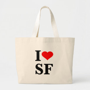 I Heart San Francisco Large Tote Bag