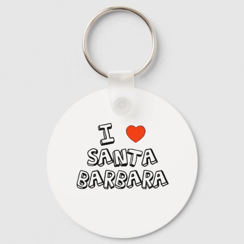 I Heart Santa Barbara Keychain