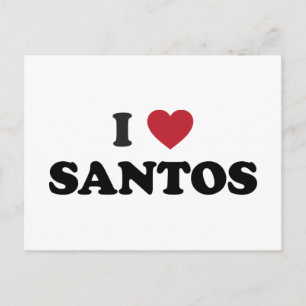 I Heart Santos Brazil Postcard