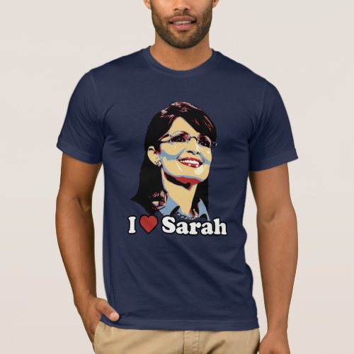 I heart Sarah color portrait T_Shirt