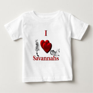 I Heart Savannah Cat Baby T-Shirt