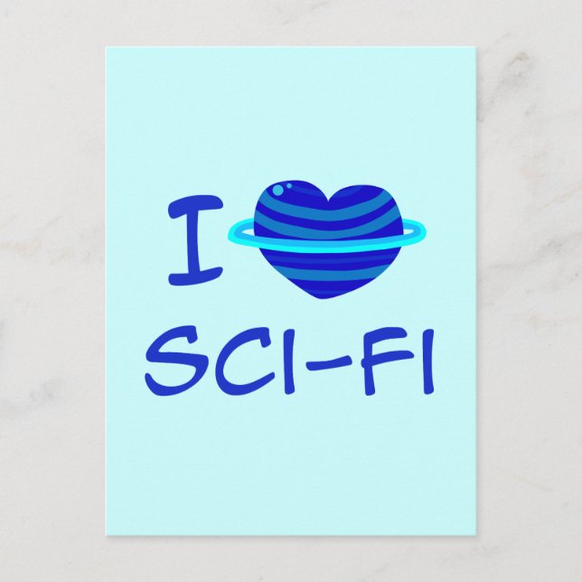 I Heart Sci-Fi Postcard (Front)