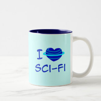 I Heart Sci-Fi Two-Tone Coffee Mug