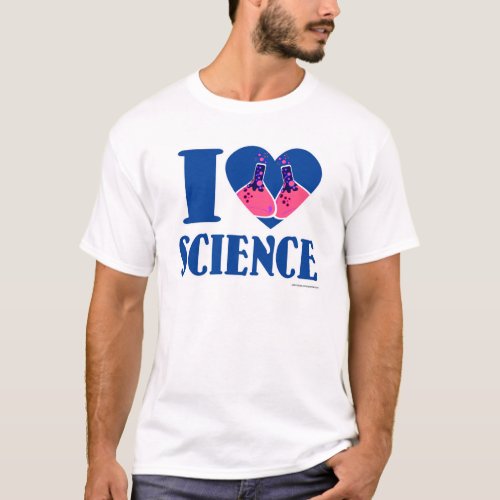 I Heart Science Fun Logo Design T_Shirt