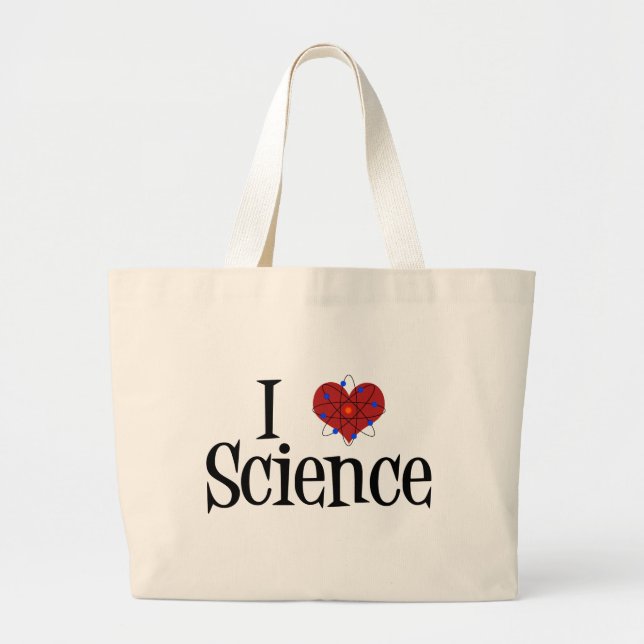 I Heart Science Large Tote Bag (Front)