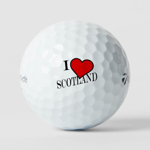 I Heart Scotland bk tmtp5 gbcnt Golf Balls