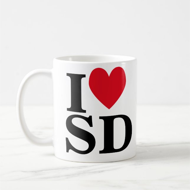 I Heart SD Coffee Mug (Left)