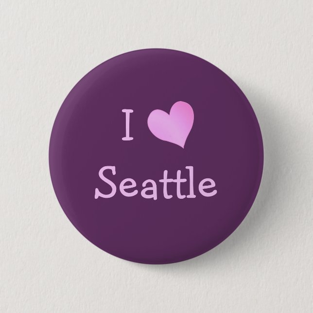 I Heart Seattle Pinback Button (Front)