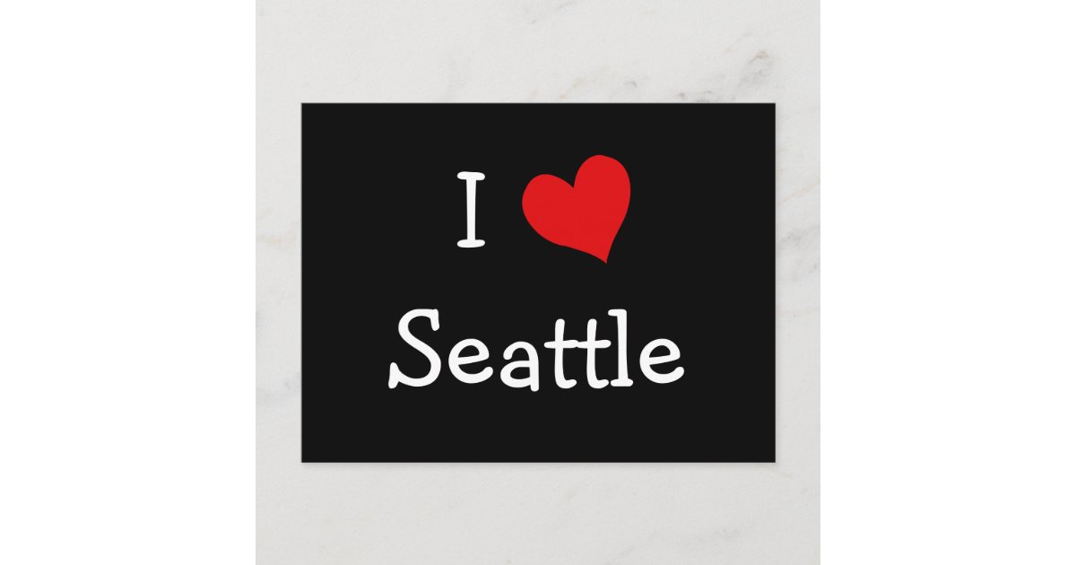 I Heart Seattle Postcard Zazzle