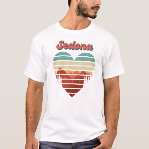 I Heart Sedona Arizona Retro Vibes 80s Vintage T_Shirt