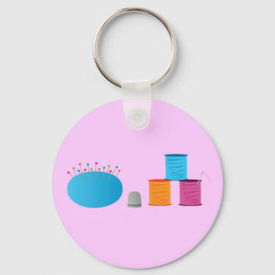 I Heart Sewing Keychain