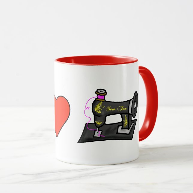 I Heart Sewing Mug (Front Right)