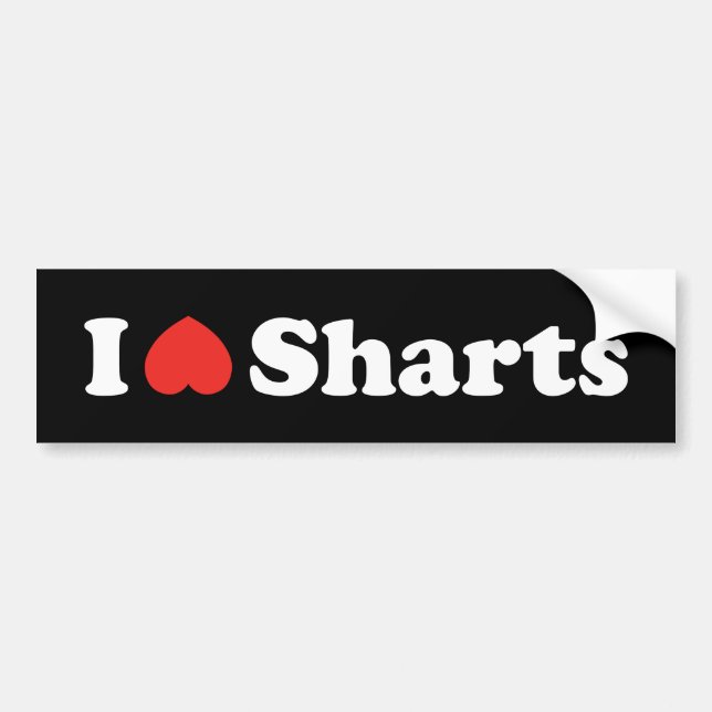 I Heart Sharts Bumper Sticker (Front)