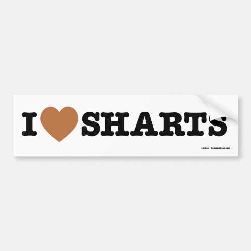 I Heart Sharts Bumper Sticker