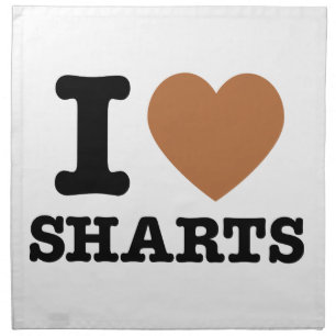 I Heart Sharts Cloth Napkin