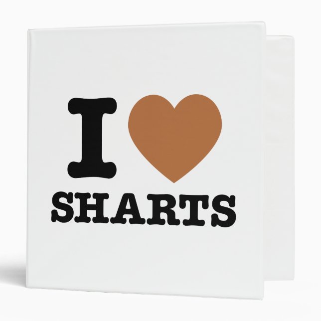 I Heart Sharts Funny Graphic Binder (Front/Inside)
