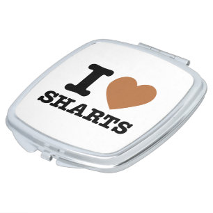 I Heart Sharts Funny Graphic Compact Mirror